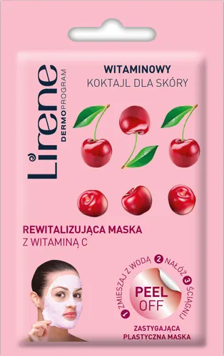 Lirene Dermoprogram Witaminowy koktajl dla skóry, Rewitalizujca maska peel-off z witaminą C
