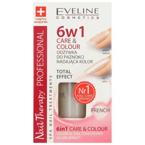 Eveline Cosmetics Nail Therapy Professional, Odżywka do paznokci nadająca kolor 6 w 1 - 2