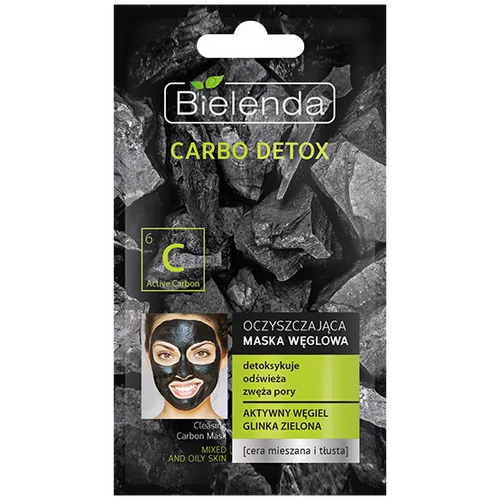 Bielenda Carbo Detox, Oczyszczająca maska węglowa do cery mieszanej i tłustej