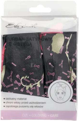 Ewa Schmitt Turban satynowy ze wstęgą
