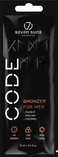 7Suns Cosmetics Code Bronzer for Men (Bronzer do opalania w solarium  dla mężczyzn) - 3