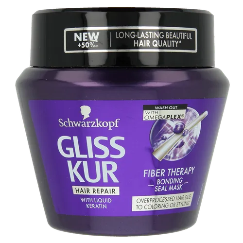 Schwarzkopf Gliss Fiber Therapy, Maska do włosów  przeciążonych koloryzacją lub zabiegami stylizacyjnymi