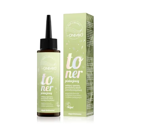 OnlyBio Hair In Balance, Toner pistacjowy nadający zgaszony, jasnozielony odcień aromatycznej pistacji