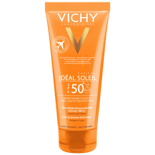 Vichy Ideal Soleil, Lait Hydratant Fraicheur SPF 50 (Ochronne mleczko do twarzy i ciała)
