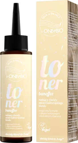 OnlyBio Hair In Balance, Banoffee, Toner nadający złocisty odcień kalifornijskiego blondu