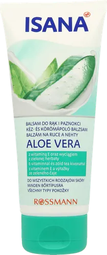 Isana Aloe Vera,  Balsam do rąk i paznokci z witaminą E oraz wyciągiem z zielonej herbaty