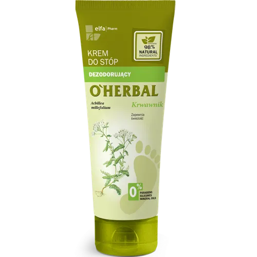 O'Herbal Dezodorujący krem do stóp z ekstraktem z krwawnika