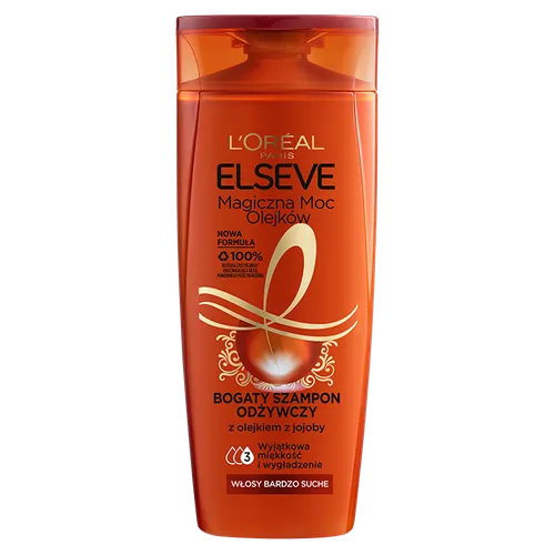 L'Oreal Paris Elseve, Magiczna Moc Olejków, Bogaty szampon odżywczy z olejkiem z jojoby
