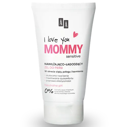 AA I Love you Mommy Sensitive, Nawilżająco-łagodzący żel do piersi