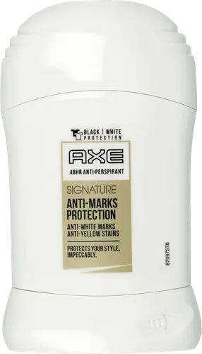 AXE Signature, 48h Antiperspirant Anti-marks Protection (Antyperspirant w sztyfcie dla mężczyzn)