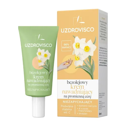 Uzdrovisco Bezolejowy krem nawadniający na promienną cerę