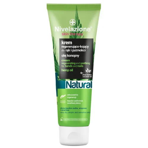 Nivelazione Skin Therapy, Regenerująco-kojący krem do rąk i paznokci `Olej konopny`