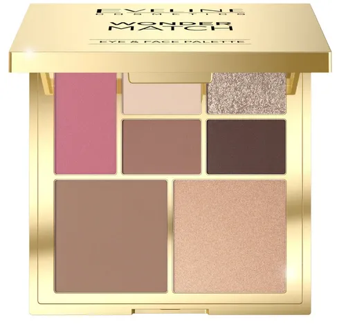 Eveline Cosmetics Wonder Match, Eye & Face Palette (Paleta do makijażu oczu i konturowania twarzy)