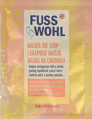 Fusswohl Fussmaske Sheabutter & Macadamianuss-ol (Maska do stóp `Masło Shea i olej makadamia`(stara wersja)) - 1