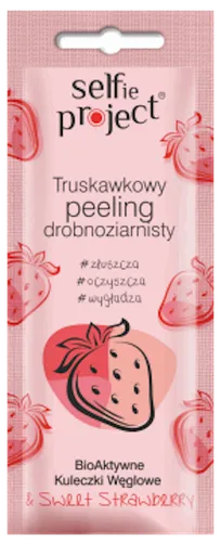 Selfie Project Drobnoziarnisty peeling do twarzy truskawkowy