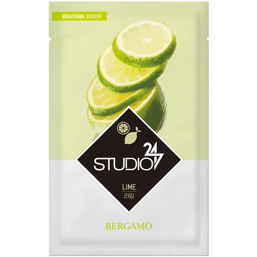 Bergamo Specialist Studio 24, Lime Brightening Sheet Mask (Maska z limonką do twarzy)