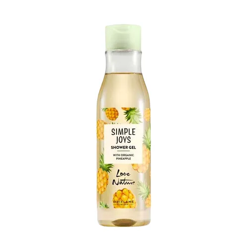 Oriflame Love Nature, Simple Joys Shower Gel with Organic Pineapple (Żel pod prysznic  z organicznym ananasem)