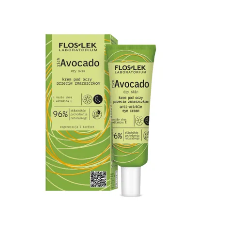 Floslek Rich Avocado, Krem pod oczy przeciw zmarszczkom