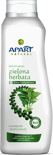 Apart Natural, Zielona Herbata, Płyn do kąpieli z  kwasem hialuronowym i roślinnymi komórkami macierzystymi