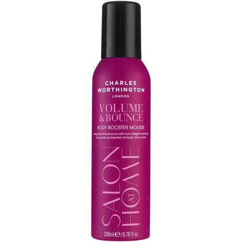 Charles Worthington Salon at Home, Volume & Bounce Body Booster Mousse (Pianka  z kolagenem zwiększająca objętość włosów)
