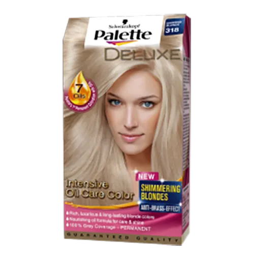 Palette Deluxe Shimmerring Blondes, Farba do włosów z 7 pielęgnującymi olejkami (odcienie blond)