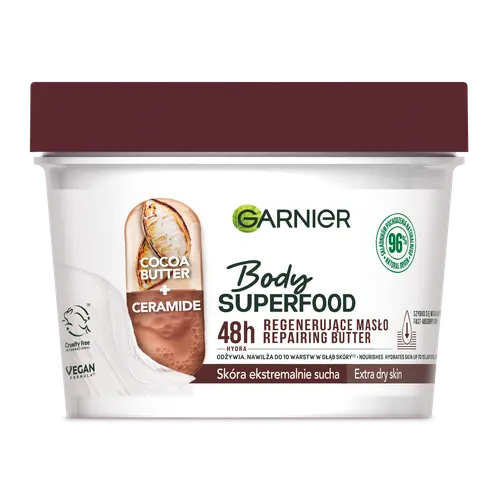 Garnier Body Superfood, Cocoa Butter + Ceramide 48H Repairing Butter (Regenerujące masło z masłem kakaowym i ceramidami) - 1