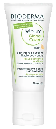Bioderma Sebium Global Cover (Koloryzujący krem eliminujący powstawanie zmian trądzikowych i zaskórników) - 2