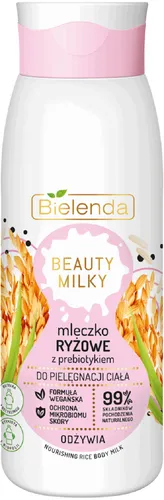 Bielenda Beauty Milky, Mleczko ryżowe do pielęgnacji ciała z prebiotykiem