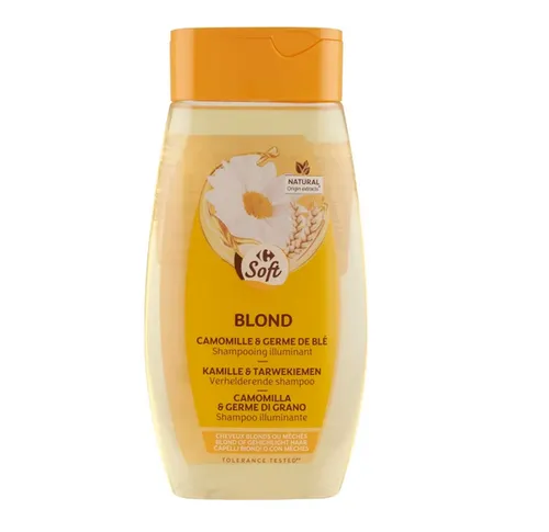 Carrefour Soft Blond, Rozświetlający szampon z ekstraktami z rumianku i kiełków pszenicy