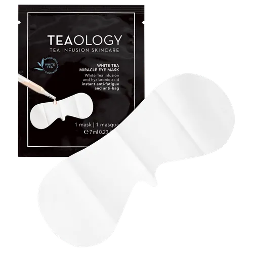 Teaology White Tea Miracle Eye Mask (Maska do skóry wokół oczu na bazie esencji z białej herbaty w płatkach) - 1