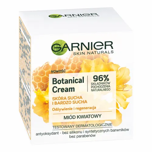 Garnier Botanical Cream, Krem nawilżający z miodem kwiatowym do skóry suchej i bardzo suchej