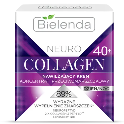Bielenda Neuro Collagen, Nawilżający krem – koncentrat przeciwzmarszczkowy 40+ dzień/noc