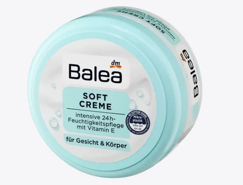 Balea Soft Creme Intensive 24h-Feuchtigkeitspflege fur Gesicht und Körper (Delikatny krem nawilżający z witaminą E do twarzy i ciała)
