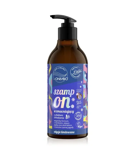 OnlyBio OnlyBio x Wedel, Hair in Balance,  Ptasie Mleczko Jagodowy Shake, Szampon wzmacniający z efektem chłodzenia