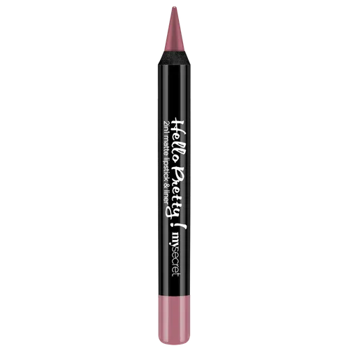 My Secret Hello Pretty!, 2 in 1 Matte Lipstick & Liner (Automatyczna matowa pomadka i kredka do ust)