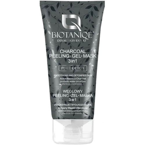 Biotaniqe Pure Detox, Węglowy peeling - żel - maska 3 w 1