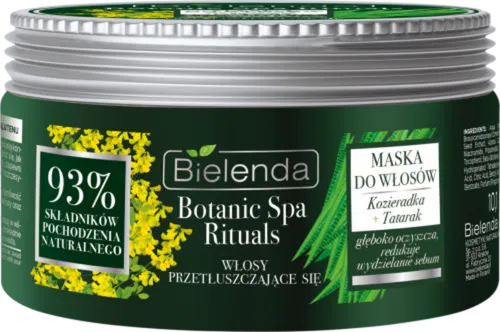 Bielenda Botanic Spa Rituals, Maska do włosów przetłuszczających się `Kozieradka + tatarak`
