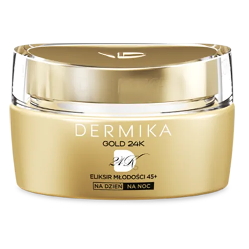Dermika Gold 24k Total Benefit Eliksir Młodości, Krem na dzień i na noc 45+