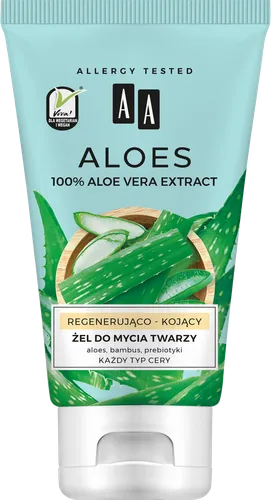 AA Aloes, Regenerująco-kojący żel do mycia twarzy