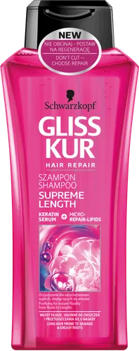 Schwarzkopf Gliss Supreme Length, Shampoo (Szampon do włosów długich z regenracyjnymi mikro-lipidami i ekstraktem z piwonii) - 2