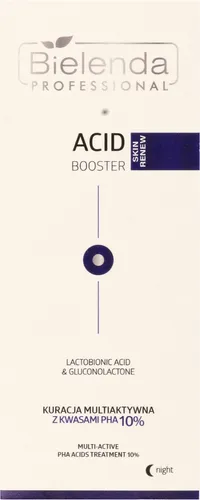 Bielenda Professional Acid Booster, Kuracja multiaktywna na noc z kwasami PHA 10%