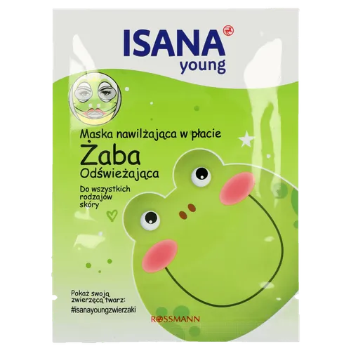 Isana Young, Maska nawilżajaca w płacie odświeżająca `Żaba`