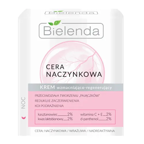 Bielenda Cera Naczynkowa, Krem wzmacniająco-regenerujący na noc