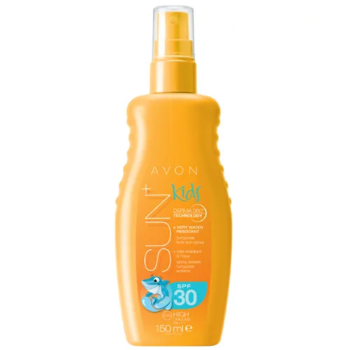 Avon Care, Sun + Kids, Turquoise Kids Sun Spray Water Resistant (Kolorowe wodoodporne mleczko ochronne w sprayu dla dzieci [Spray ochronny dla dzieci SPF30]) - 2