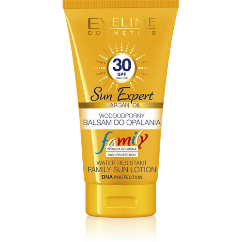 Eveline Cosmetics Sun Expert, Family, Wodoodporny balsam do opalania SPF 30 (wysoka ochrona)