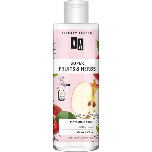 AA Super Fruits & Herbs, Płyn micelarny `Jabłko & chia`