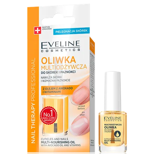 Eveline Cosmetics Nail Therapy Professional, Multiodżywcza oliwka do skórek i paznokci z olejkiem z awokado i witaminami - 1