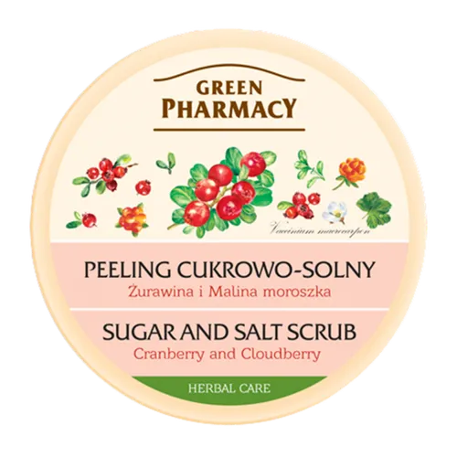 Green Pharmacy Peeling cukrowo - solny `Żurawina i Malina moroszka` - 1
