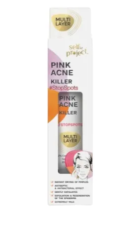 Selfie Project Stop Spots, Pink Acne Killer (Żel punktowy  na niedoskonałości)