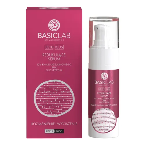 BasicLab Dermocosmetics Esteticus, Redukujące serum z 10% kwasu azelainowego, BHA i glicyryzyną